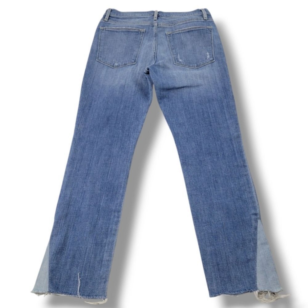 Frame Jeans Size 26 W27"xL26.5" Frame Le High Straight Jeans Stretch Blue Denim - Picture 3 of 8